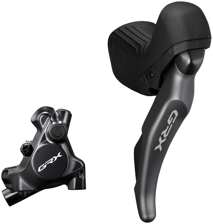 Shimano GRX ST-RX820 Shift/Brake Lever with BR-RX820 Hyd Disc Brake Caliper - Right/Rear, 12-Speed, Flat Mount Caliper,