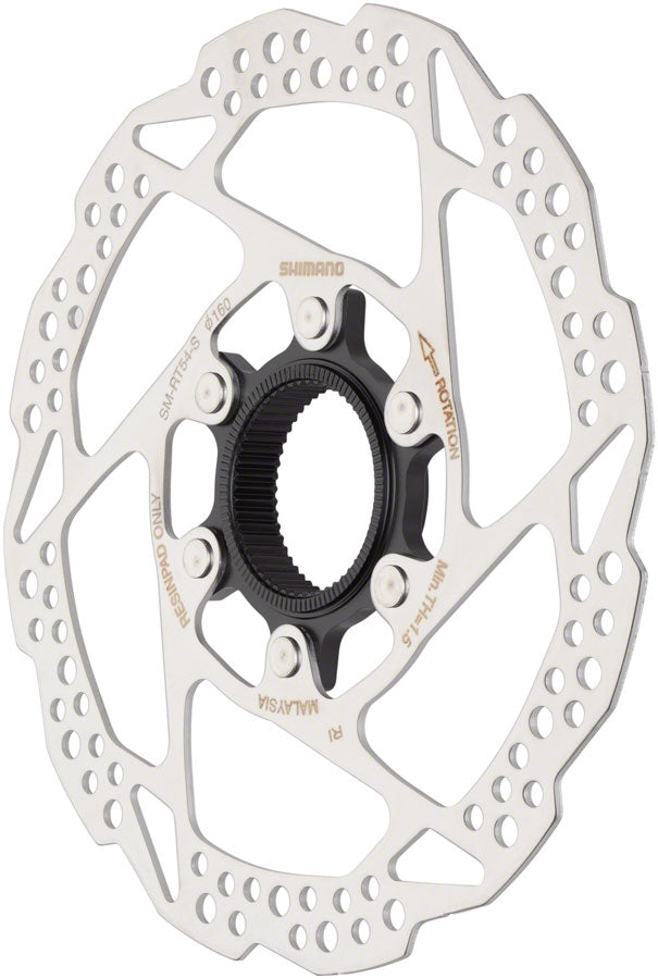 Shimano Deore SM-RT54-S Disc Brake Rotor - 160mm, Center Lock, For Resin Pads Only, Silver