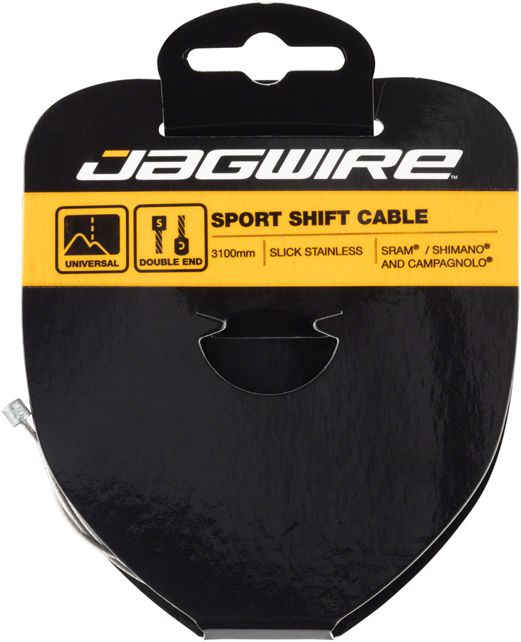 Jagwire Sport Shift Cable - 1.1 x 3100mm, Slick Stainless Steel, For SRAM/Shimano/Campagnolo MPN: 71SS3100 Derailleur Cable Sport Shift Cable