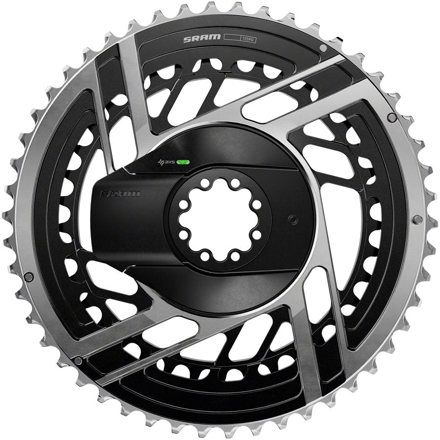 SRAM RED AXS 2x Power Meter Chainring Kit - 46/33t, 2x12-Speed, 8-Bolt, Direct Mount, Black/Silver, E1