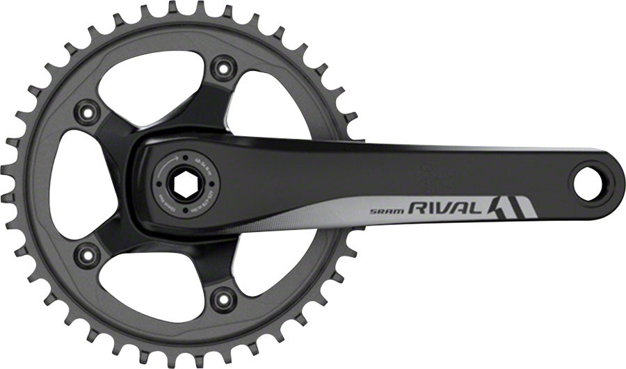 SRAM Rival 1 Crankset - 175mm, 10/11-Speed, 42t, 110 BCD, GXP Spindle Interface, Black MPN: 00.6118.368.002 UPC: 710845770241 Crankset Rival 1 Crankset