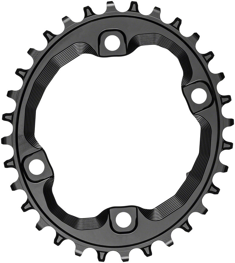 absoluteBLACK Oval 96 BCD Chainring - 30t, 96 Shimano Asymmetric BCD, 4-Bolt, Requires Hyperglide+ Chain, Black MPN: OVXT8000SH/30BK Chainring Oval 96 BCD Asymmetric Chainring for Hyperglide+