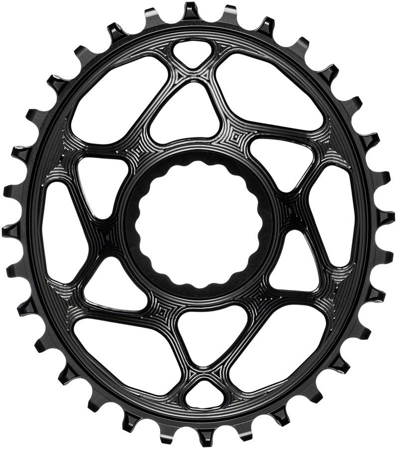 absoluteBLACK Oval Narrow-Wide Direct Mount Chainring - 32t, CINCH Direct Mount, 6mm Offset, Black MPN: RFOV32BK Direct Mount Chainrings Oval Direct Mount Chainring for CINCH