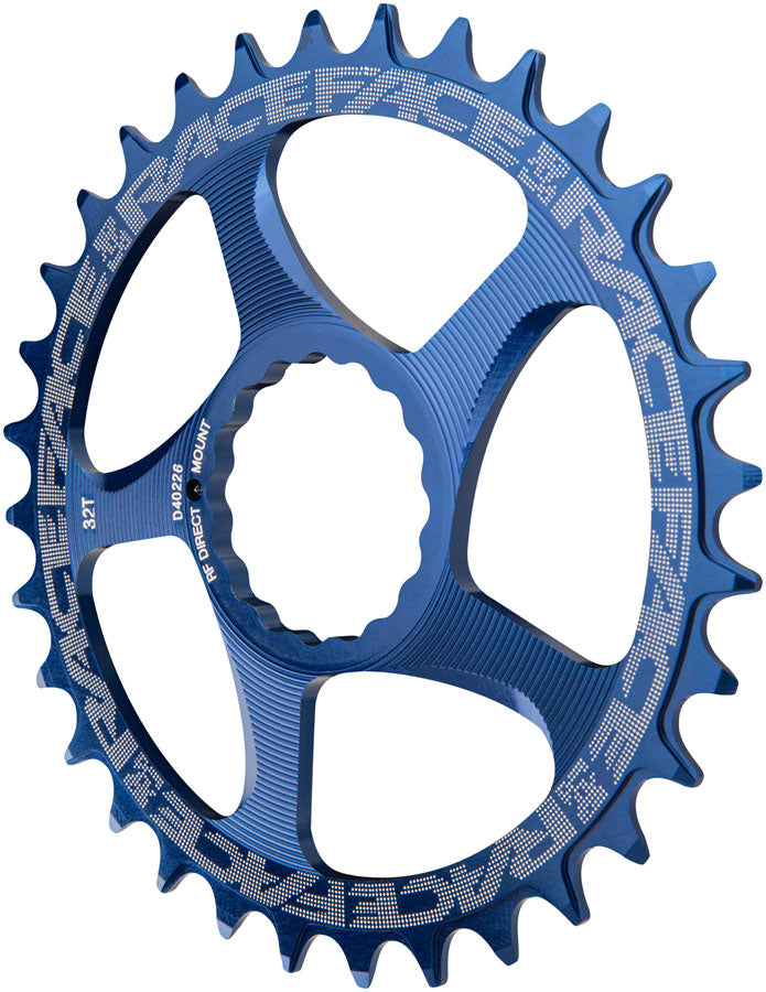 RaceFace Narrow Wide Chainring: Direct Mount CINCH, 32t, Blue