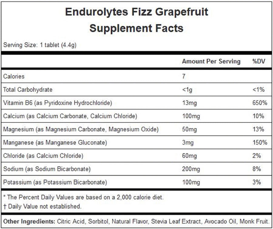 Hammer Endurolytes Fizz: Grapefruit Box of 12 - Sport Hydration - Endurolytes Fizz