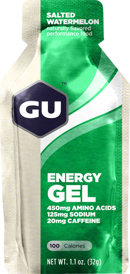 GU Energy Gel - Salted Watermelon, Box of 24 - Gel - Energy Gel