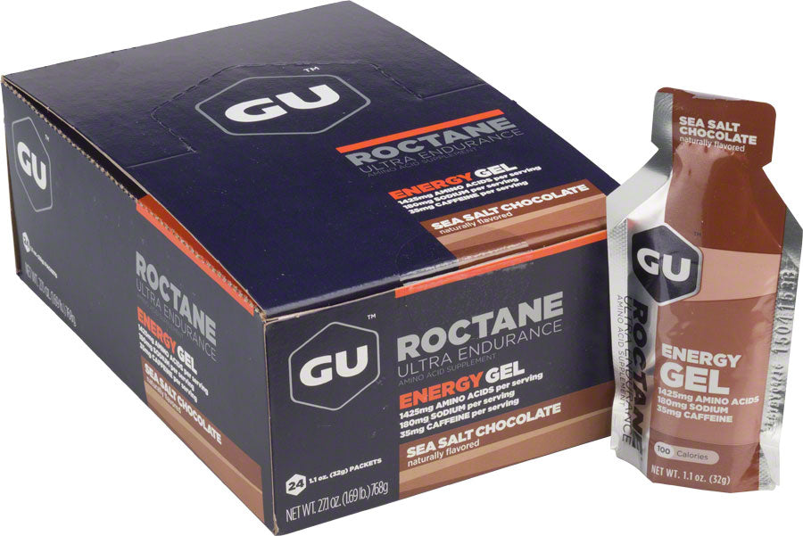 GU Roctane Energy Gel - Sea Salt Chocolate, Box of 24 MPN: 123904 UPC: 769493201959 Gel ROCTANE Energy Gel