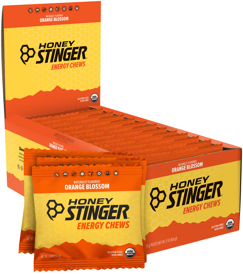 Honey Stinger Organic Energy Chews - Orange, Box of 12