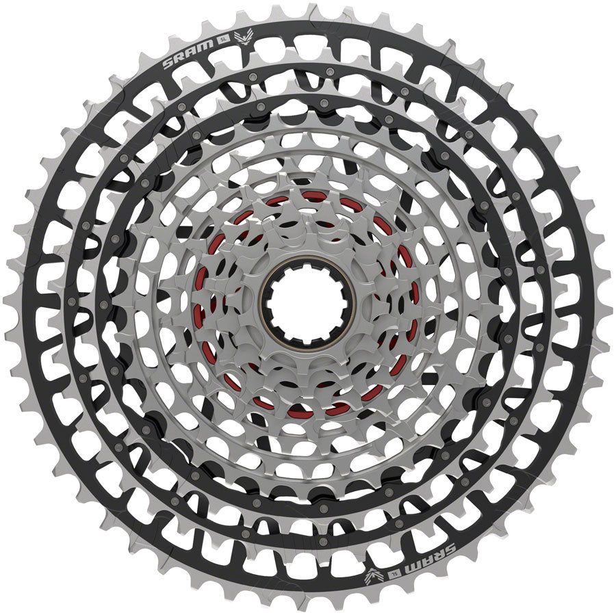 SRAM XX SL Eagle T-Type XS-1299 Cassette - 12-Speed, 10-52t, For XD Driver, Silver/Black