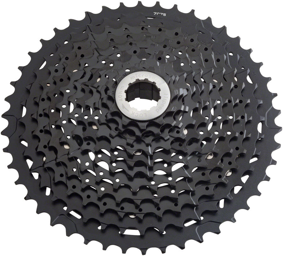 microSHIFT G11 Cassette - 11 Speed, 11-42t, Black, ED Coated, With Spider