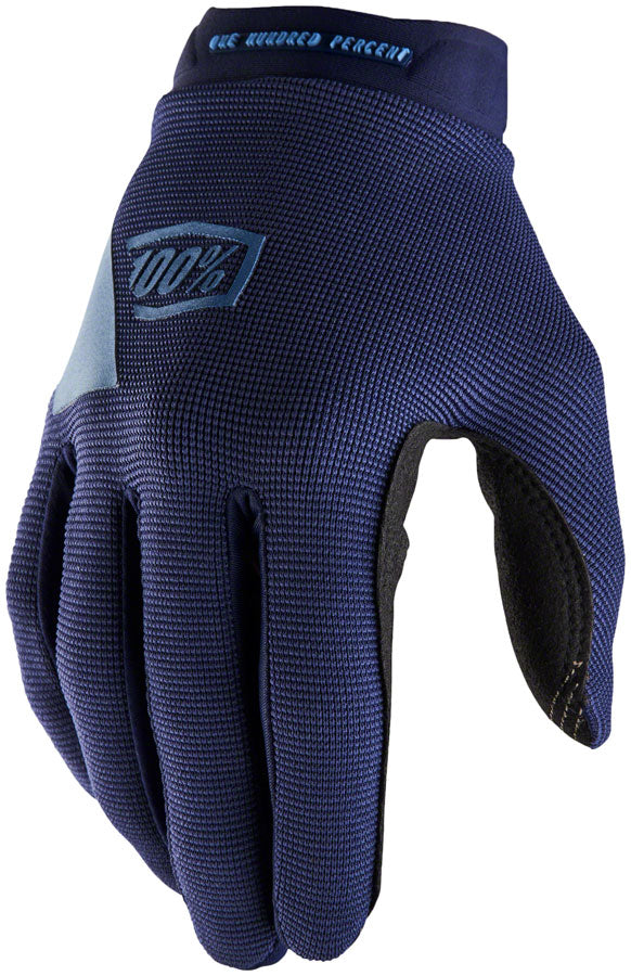 100% Ridecamp Gloves - Navy/Slate Blue, Full Finger, Medium