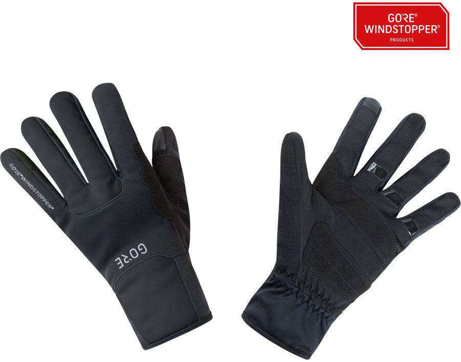 GORE M WINDSTOPPER Thermo Gloves - Black, Full Finger, Large