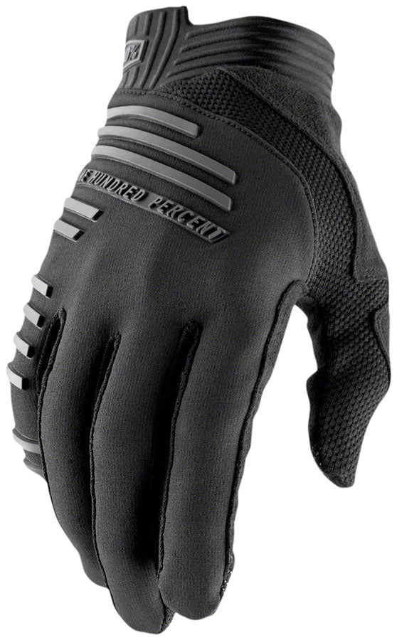 100% R-Core Gloves - Black, Full Finger, Men's, Small