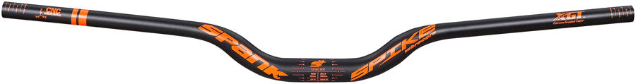 Spank Spike 800 Vibrocore Handlebar - 31.8mm Clamp, 800mm, 50mm Rise, Black/Orange