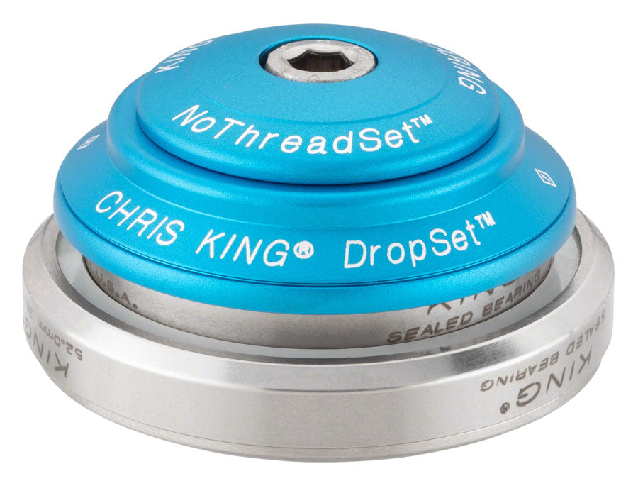 Chris King DropSet 3 Headset - 1-1/8 - 1.5", 41/52mm, 36 Deg, Matte Turquoise - Headsets - DropSet 3 Headset