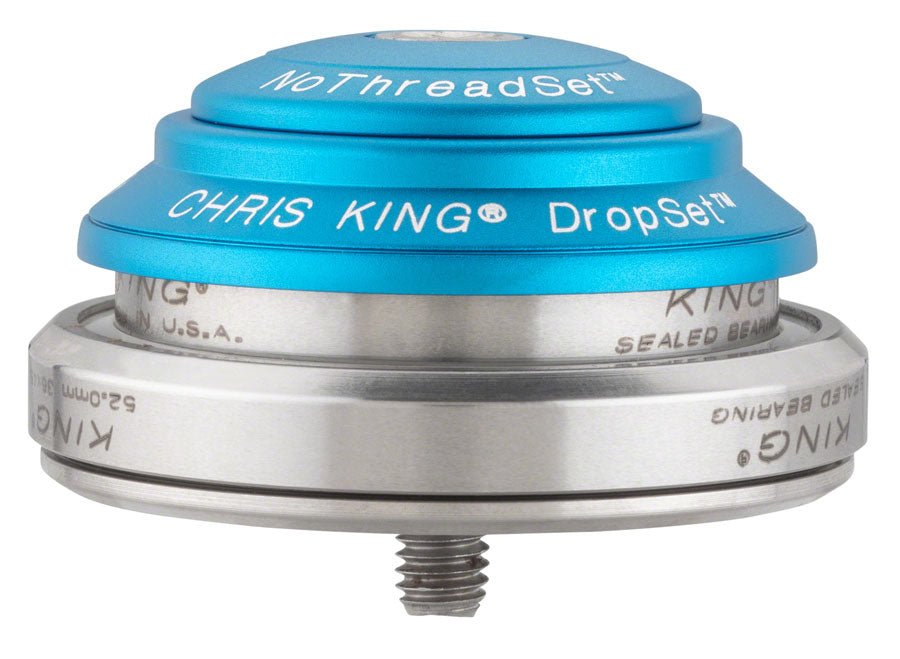 Chris King DropSet 3 Headset - 1-1/8 - 1.5", 41/52mm, 36 Deg, Matte Turquoise MPN: CBT2 UPC: 841529091656 Headsets DropSet 3 Headset