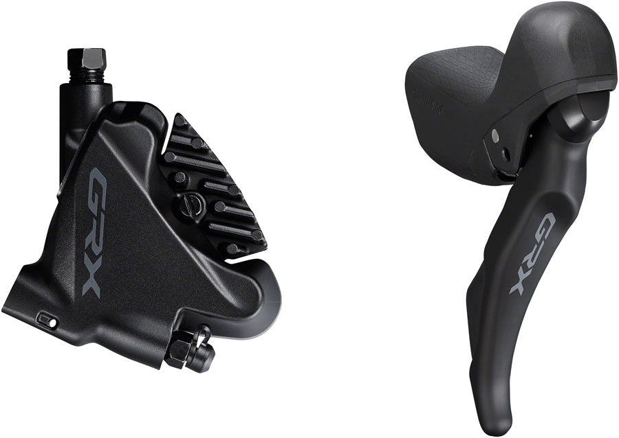 Shimano GRX ST-RX600 Shift/Brake Lever with BR-RX400 Hydraulic Disc Brake Caliper - Right/Rear, 11-Speed, Flat Mount