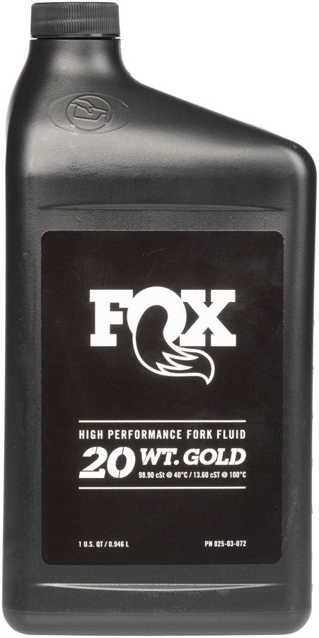 FOX 20 Weight Gold Bath Oil - 32oz MPN: 025-03-072 UPC: 611056142356 Suspension Oil and Lube Bath Oil