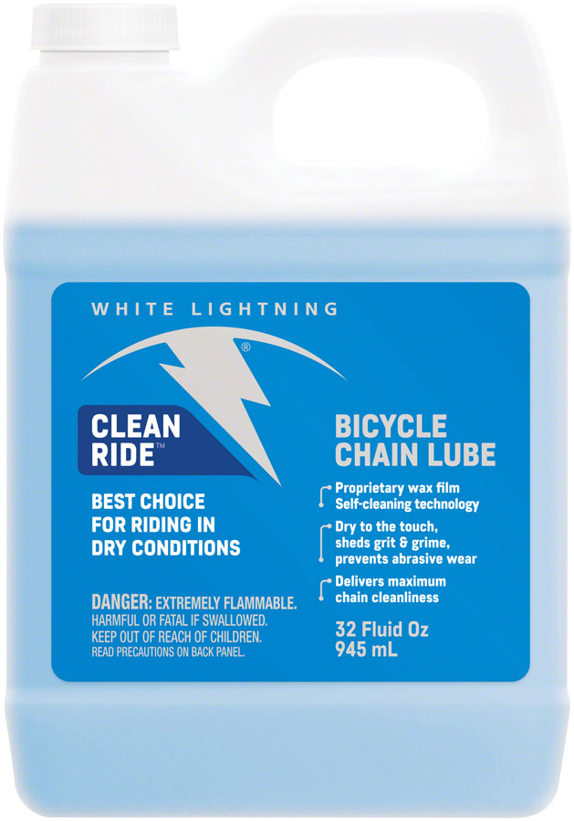 White Lightning Clean Ride Bike Chain Wax Lube - 32oz, Bulk MPN: W50320102 UPC: 610990000036 Lubricant Clean Ride Bike Chain Lube
