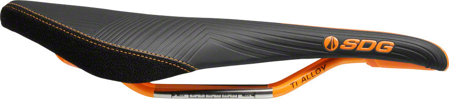 SDG Duster P MTN Saddle - Titanium Alloy, Black/Orange