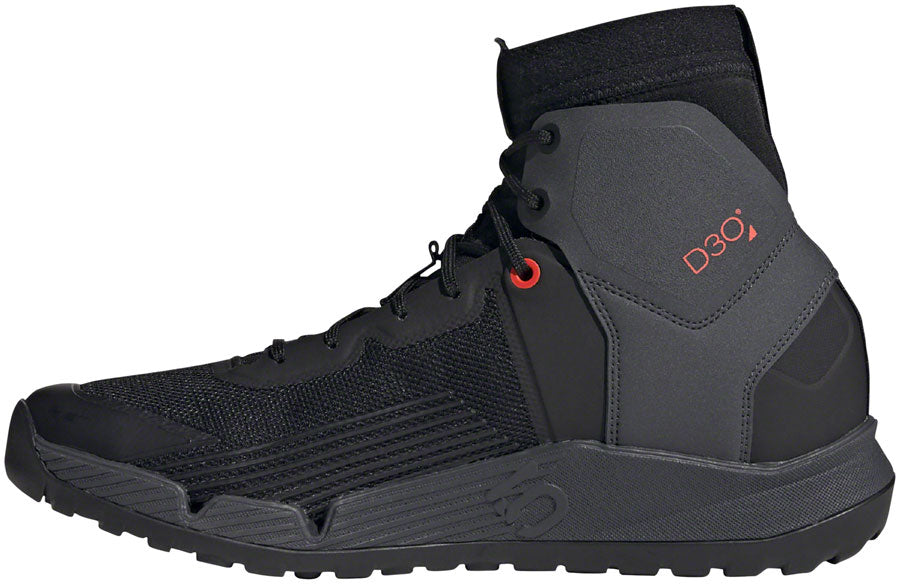 Five Ten Trailcross Mid Pro Flat Shoes - Men's, Core Black / Gray Two / Solar Red, 9 - Flat Shoe - Trailcross Mid Pro Flat Shoe - Men's, Core Black / Grey Two / Solar Red