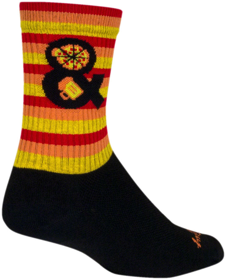 SockGuy Pizza and Beer Crew Sock - 6