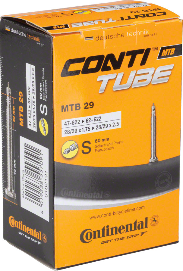 Continental Standard Tube - 29 x 1.75 - 2.5, 60mm Presta Valve MPN: C1500930 Tubes Standard Tube