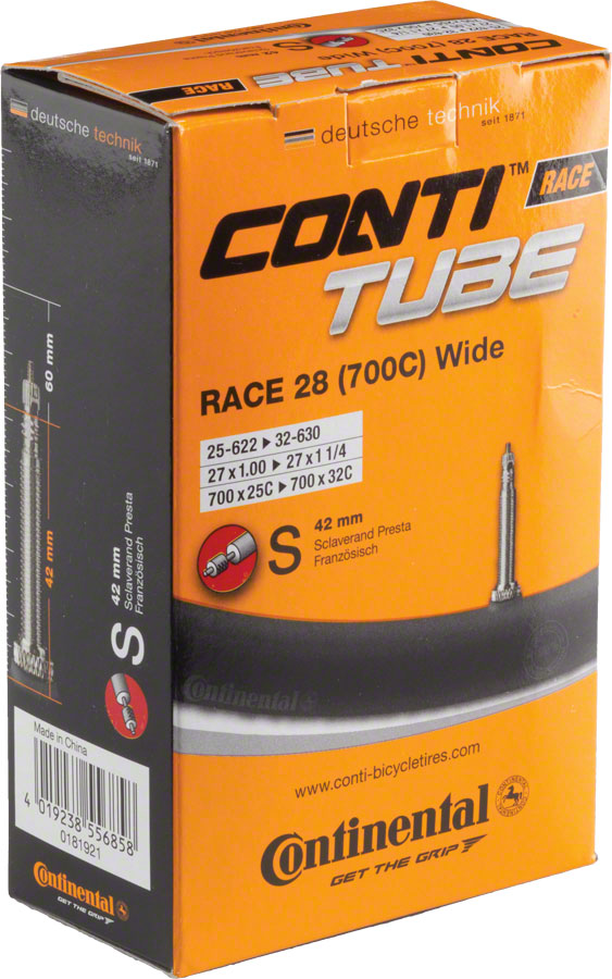 Continental Standard Tube - 700 x 25 - 32mm, 42mm Presta Valve MPN: C1501932 Tubes Standard Tube