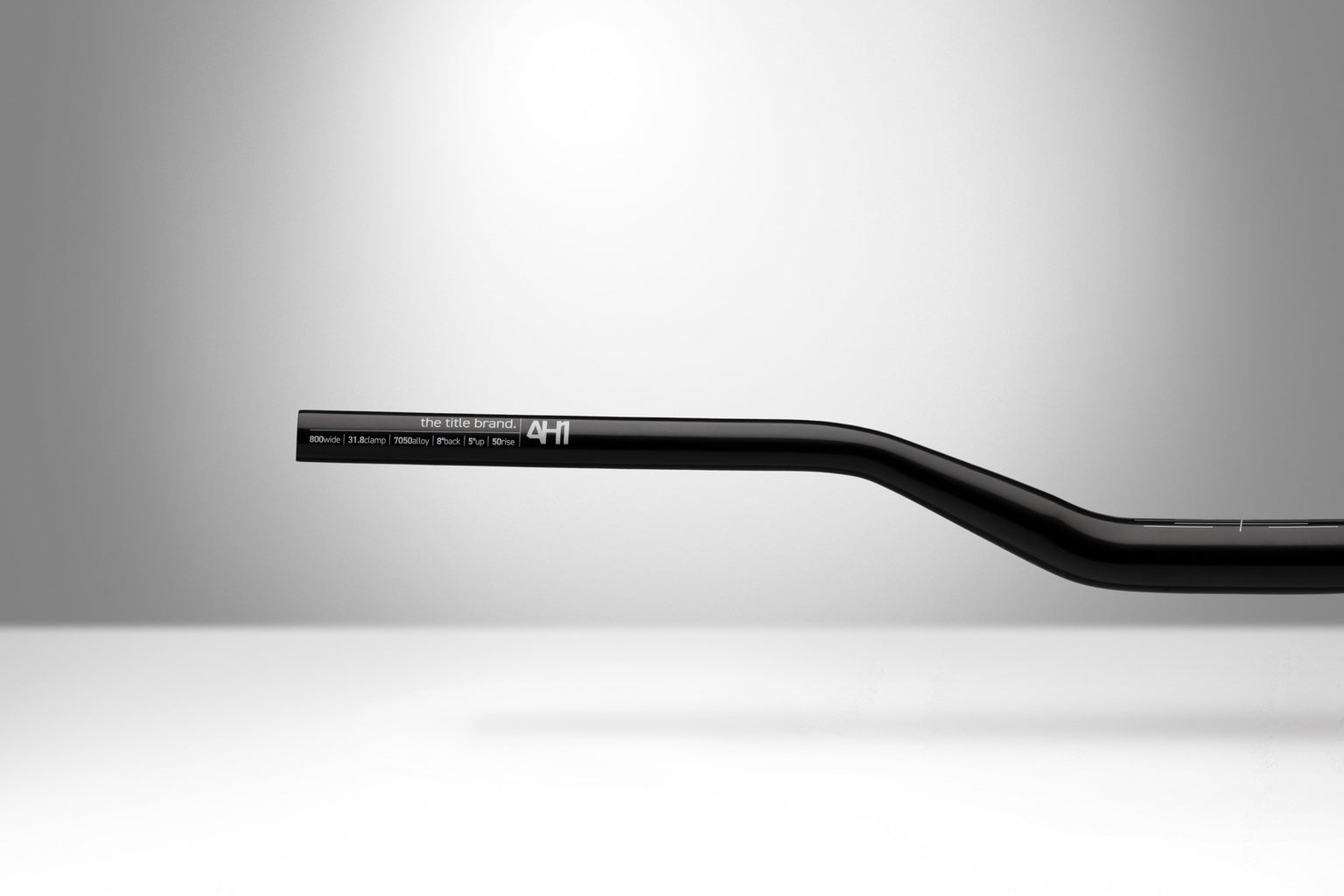 Title MTB AH1 Bars 31.8 Clamp - 50mm Rise Black - Flat/Riser Handlebar - AH1