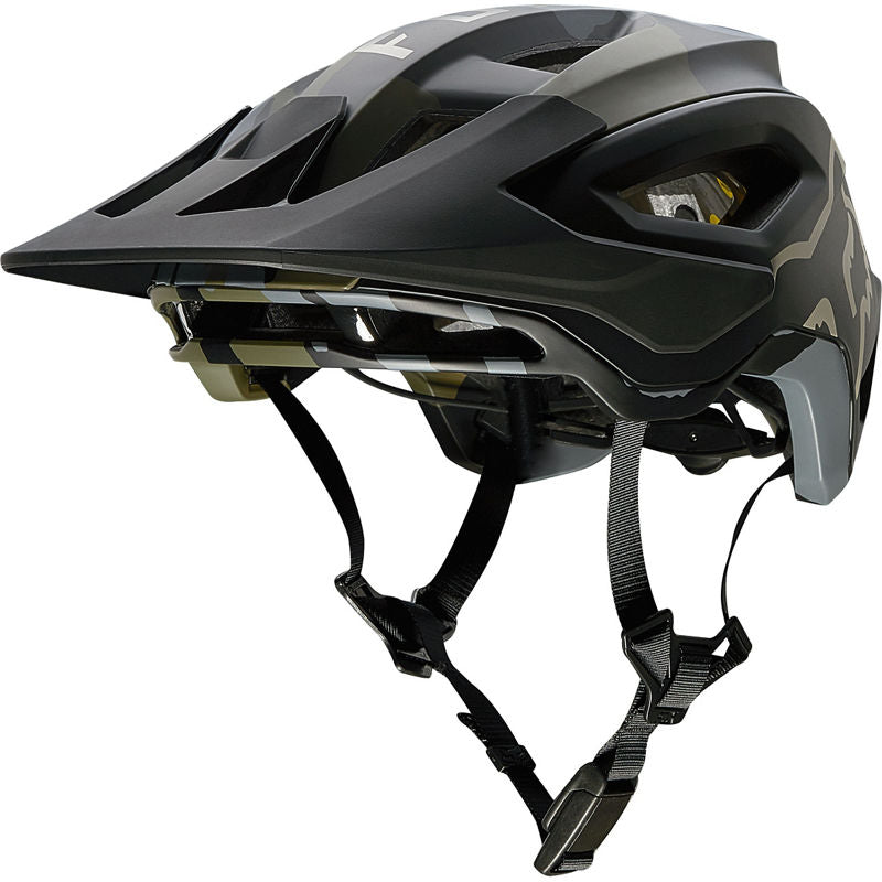 Fox Racing Speedframe Pro Helmet w/ MIPS, Fidlock - Green Camo, Medium