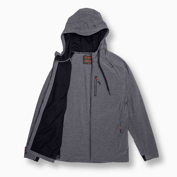 KETL Mtn Escapade Jacket: Fleece-Lined Softshell Packable Travel Layer w/  Zipper Pockets - Charcoal Men's