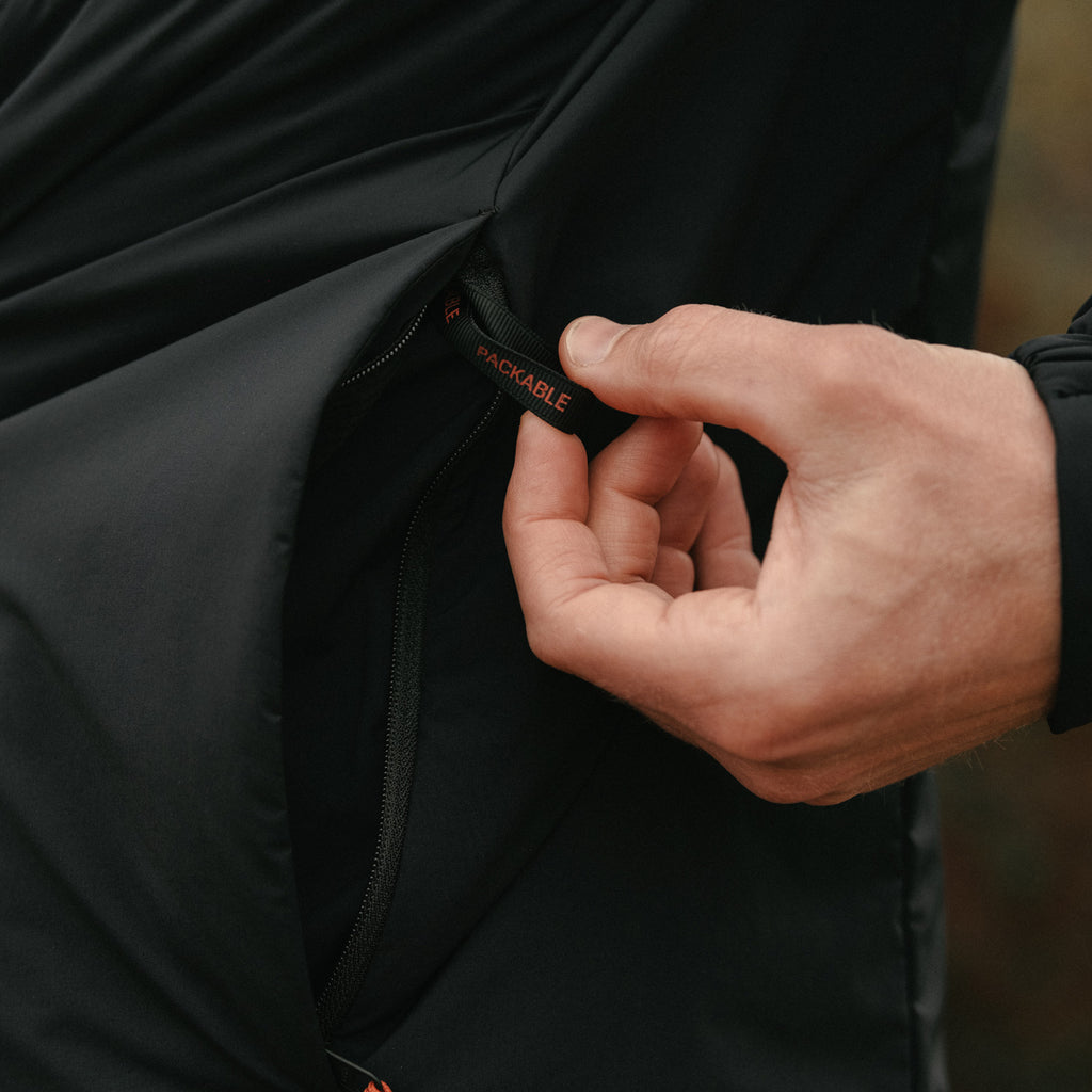 KETL Mtn Sierraloft Packable Insulated Down Jacket - Men's Stretchy Puffy Coat Black Beauty Jackets SierraLoft Synthetic Down Jacket
