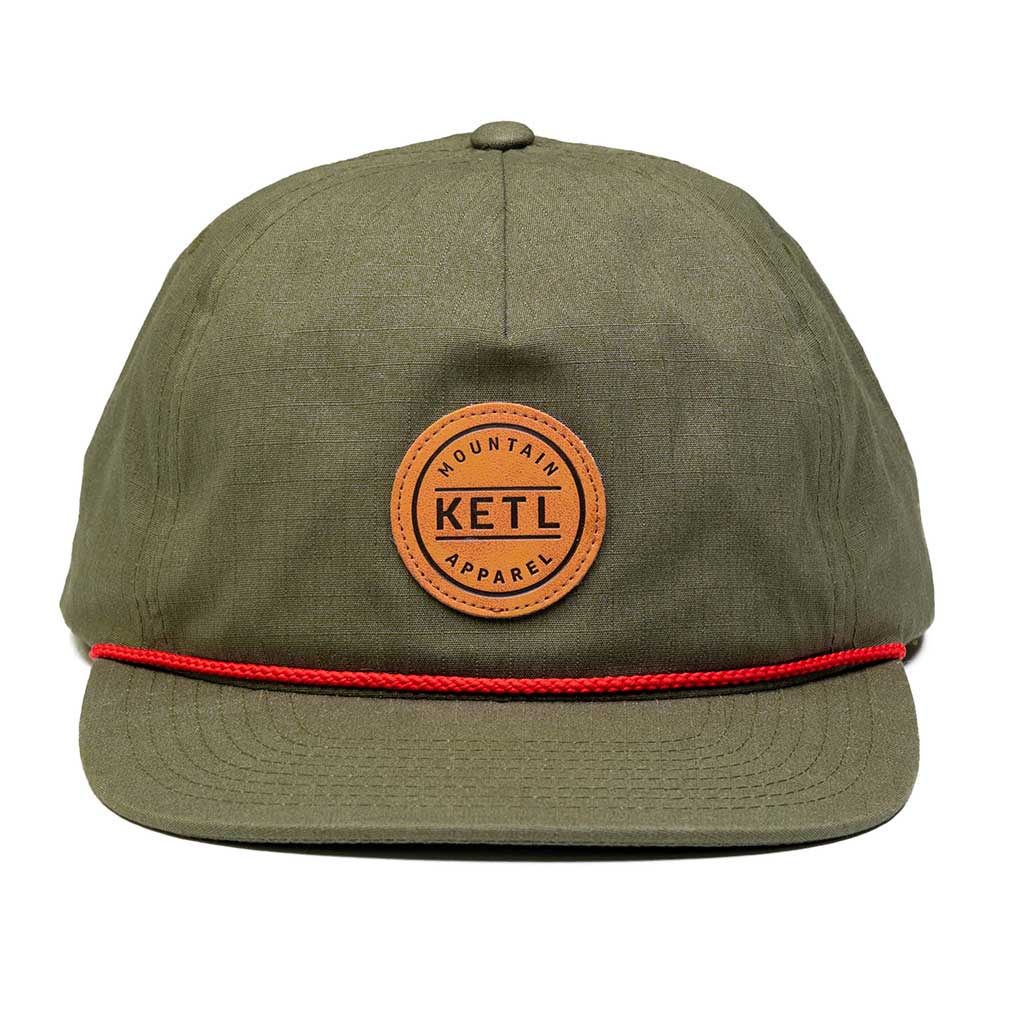 KETL Mtn Rambler Rip Stop Unstructured Hat Moss/Red One Size