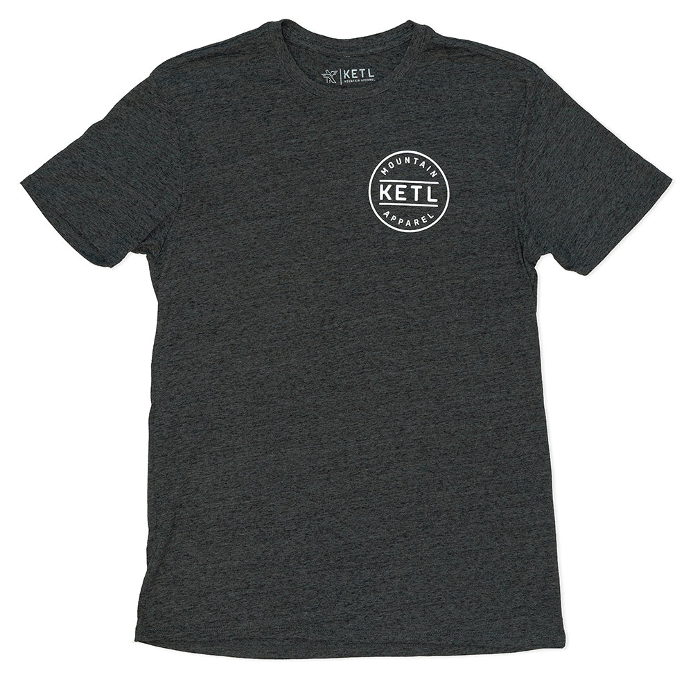 KETL Mtn Tri-Blend Tech Tee: Athletic Performance Shirt That's Magically Soft & Quick Dry - Black Men's T-Shirt Subliminal Messaging Tech Tee