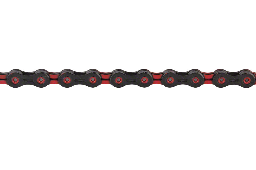 KMC DLC 11 Chain - 11-Speed, 118 Links, Black/Red