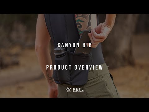 Video: KETL Mtn Canyon MTB Bib: Triple Pocket Chamois Mountain Bike Specific Bibs Black/Rust Men's Short/Bib Short Canyon Bib