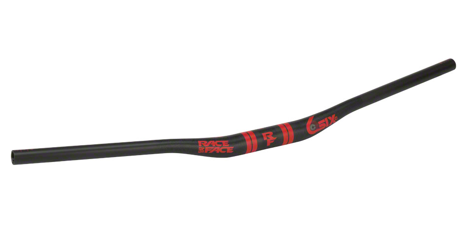 RaceFace SIXC Carbon Riser Handlebar: 35 x 820mm 20mm Rise Red - Flat/Riser Handlebar - SIXC Handlebar