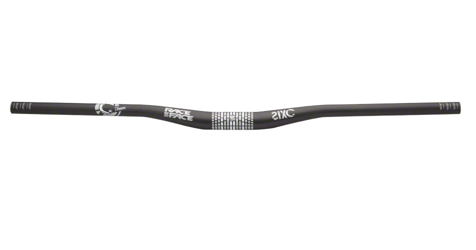 RaceFace SIXC Riser Carbon Handlebar, 31.8 x 785mm 3/4" Rise Silver/White Decal MPN: HB12SXCL3/431.8W100 UPC: 821973195704 Flat/Riser Handlebar SIXC Handlebar