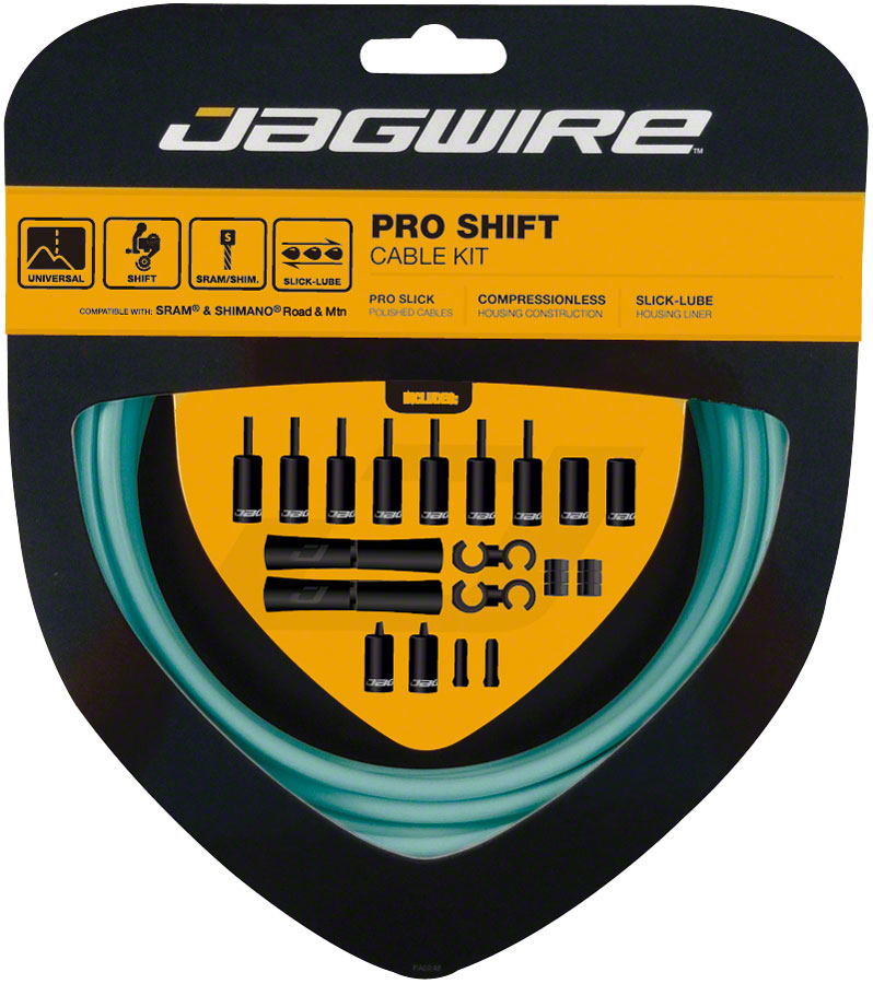 Jagwire Pro Shift Kit Road/Mountain SRAM/Shimano, Celeste MPN: PCK508 Derailleur Cable & Housing Set Pro Shift Kit