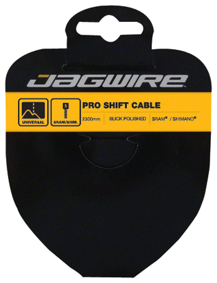 Jagwire Pro Shift Cable - 1.1 x 2300mm, Polished Slick Stainless Steel, For SRAM/Shimano MPN: 73PS2300 Derailleur Cable Pro Slick Polished Shift Cable
