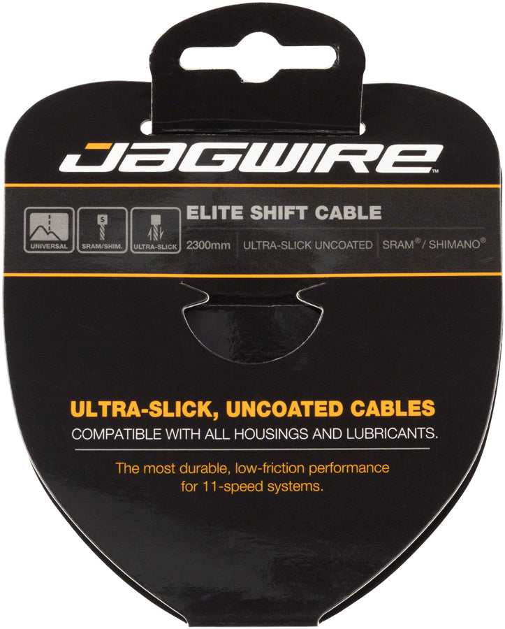 Jagwire Elite Ultra-Slick Shift Cable - 1.1 x 2300mm, Polished Stainless Steel, For SRAM/Shimano