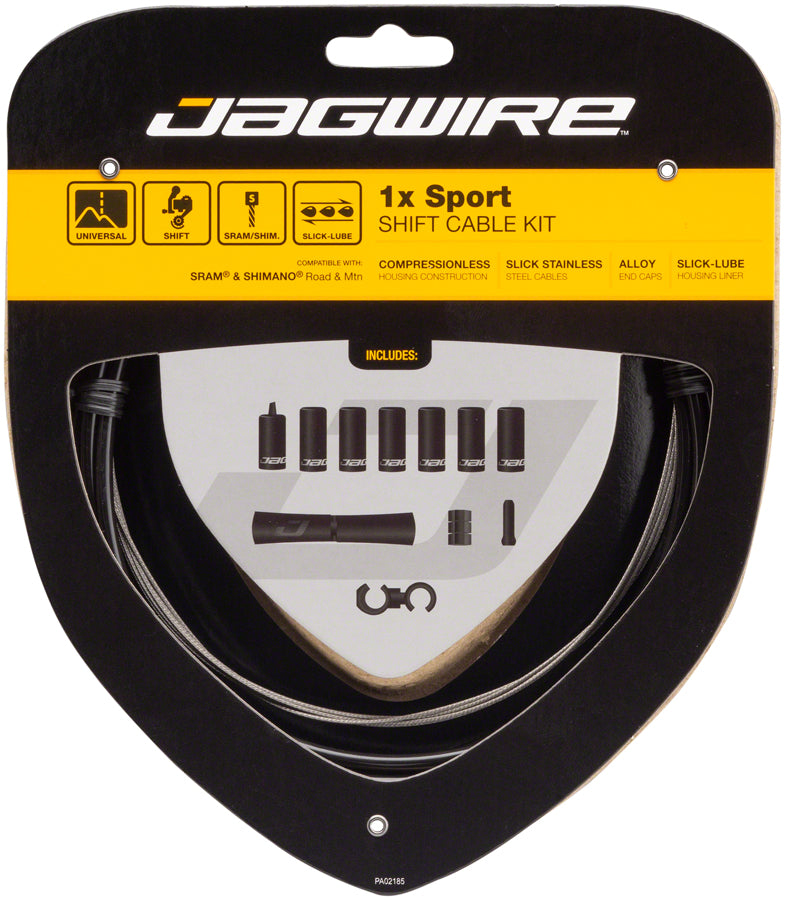 Jagwire 1x Sport Shift Cable Kit SRAM/Shimano, Black MPN: UCK350 Derailleur Cable & Housing Set 1x Sport Shift Cable Kit