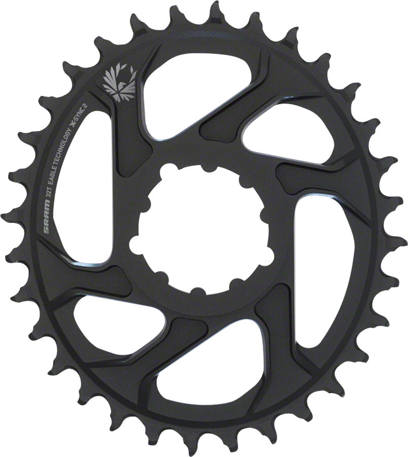 SRAM X-Sync 2 Eagle Direct Mount Oval Chainring - 32 Tooth, 3mm Boost Offset, 12-Speed, Black