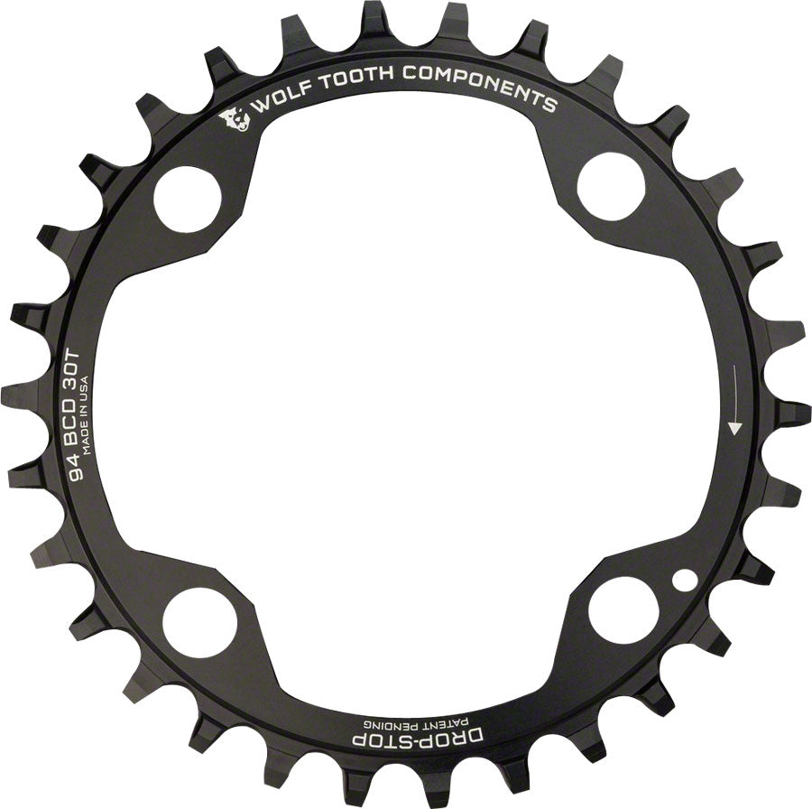 Wolf Tooth 94 BCD Chainring - 32t, 94 BCD, 4-Bolt, Drop-Stop, For SRAM Cranks, Black MPN: SR4-9432 UPC: 810006800333 Chainring 94 BCD 4-Bolt Chainrings