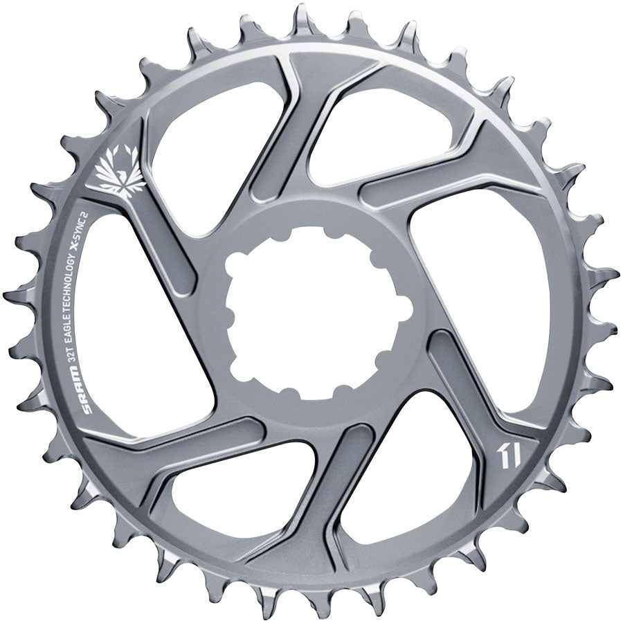 SRAM X-Sync 2 Eagle Direct Mount Chainring - 32 Tooth, 3mm Boost Offset, 12-Speed, Polar Grey