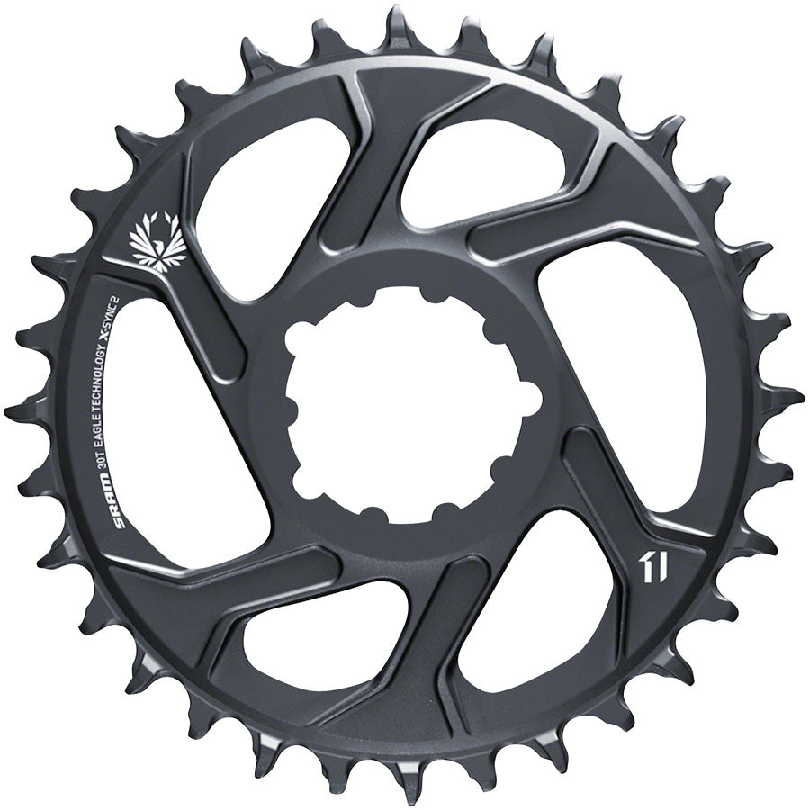 SRAM 30T X-Sync 2 Direct Mount Eagle Chainring 3mm Boost Offset, Lunar Gray