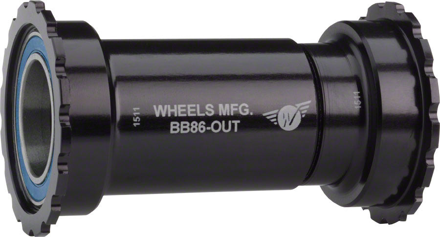 Wheels Manufacturing BB86/92 Shimano Bottom Bracket with ABEC-3 Bearings Black Cups - Threaded MPN: BB86-OUT-BB UPC: 811079022165 Bottom Brackets BB86/92 Thread Together