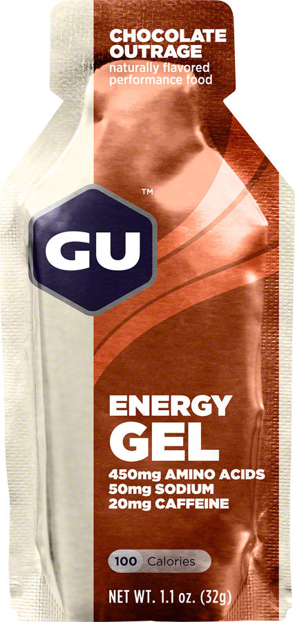 GU Energy Gel - Chocolate, Box of 24 - Gel - Energy Gel