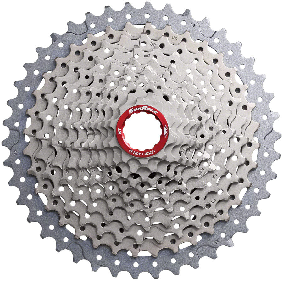 SunRace MX9X Cassette - 11-Speed, 10-42t, Metallic Silver, For XD Driver Body