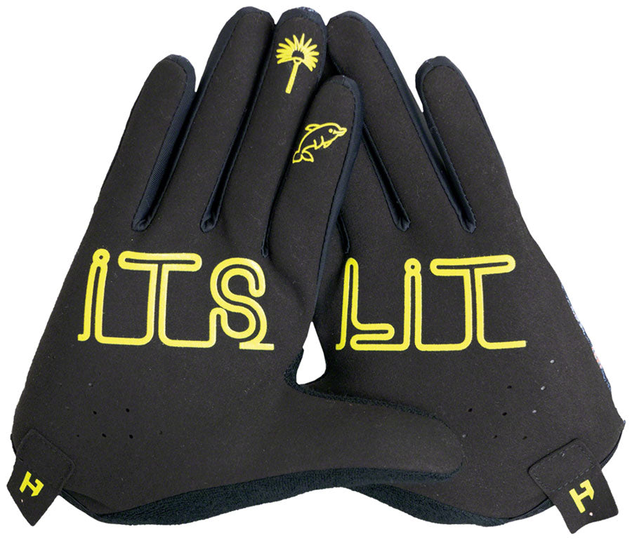 HandUp Most Days Gloves - Neon Lights, Full Finger, Large - Gloves - Most Days Neon Lights Gloves